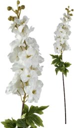 VIRIDIS Kwiat sztuczny Ostróżka 85cm biała AW25