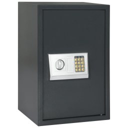 vidaXL Sejf elektroniczny z półką Ciemnoszary 40x35x60 cm Stal