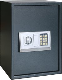 vidaXL Sejf elektroniczny z półką Łupkowoszary 35x31x50 cm Stal