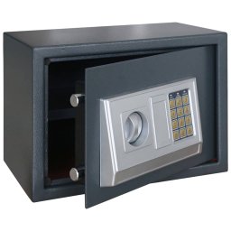 vidaXL Antracytowy Sejf Cyfrowy z Półką 35x25x25 cm Stal