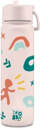 Brosky Pattern Stalowa butelka na wodę w kolorze różowym 680ml