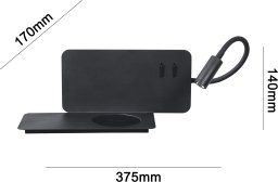 Kinkiet Domoletti WALL LAMP FIJI 19132-BK 5+3W LED CHARGER