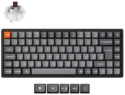 K2 Max(schwarz/grau, DE-Layout, Keychron Super Brown, Aluminiumrahmen, RGB)