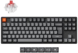 K8 Max(schwarz/grau, DE-Layout, Keychron Super Red, Aluminiumrahmen, RGB)