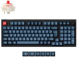 V5 Max(schwarz/blaugrau, DE-Layout, Gateron Jupiter Red, Hot-Swap, RGB)