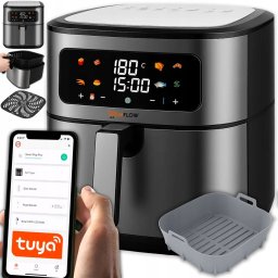 FRYTKOWNICA BEZTŁUSZCZOWA AIR FRYER DUŻA 8 PROGRAMÓW 8l 1800W Z APLIKACJĄ