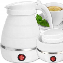 MAŁY CZAJNIK TURYSTYCZNY ELEKTRYCZNY SKŁADANY SILIKONOWY PODRÓŻNY 600ML