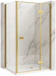 Kabina Prysznicowa Rea Atlas 120x80 Złota Szczotkowana