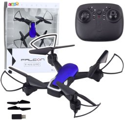 Dron LeanToys Dron Sześcioosiowy Żyroskop Światła LED Obrót 360° Niebieski