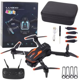 Dron Zdalnie Sterowany LU800 Kamera Światła LED Pomarańczowy