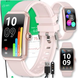 SMARTWATCH ZEGAREK WATCH AMOLED BLUETOOTH SMARTBAND SPORTOWY MENU PL DAMSKI R11