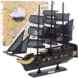 Model Kolekcjonerski Dekoracyjny Statek Żaglowiec Czarna Perła 40x35cm LEAN Toys