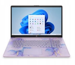 Laptop HP 17-cn3123 / A57E7UA / Intel N200 / 16GB / SSD 512GB / Intel UHD / HD+ / Win 11 Pro / Fioletowy