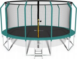 Trampolina ogrodowa dla dzieci 374cm z siatką zewnętrzną i drabinką