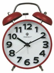 Budzik Perfect TBD11502 czerwony głośny alarm cichy mechanizm .