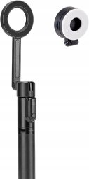 Selfie stick Adam Elements Adam Elements Selfie Pro - magnetyczny selfie stick bluetooth ze statywem i lampką LED czarny - Gwarancja bezpieczeństwa. Proste raty. Bezpłatna wysyłka od 170 zł.