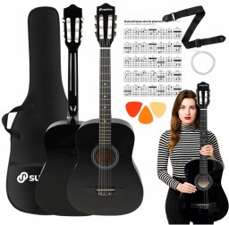 SUPRIMO CGS2 BK gitara klasyczna 4/4 czarna do nau