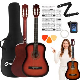 Salvador Cortez SUPRIMO CGS3 SB gitara klasyczna 4/4 sunburst do n