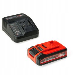 PLUS Power-X-Change Starter-Kit, 18Volt 4Ah(schwarz/rot, Akku + Ladegerät)