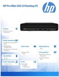 hp inc. Komputer Mini Pro 260 G9 i5-1335U 512GB/16GB/W11P      998L4ET
