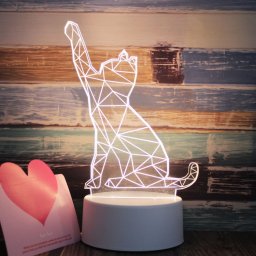 Lampka LED 3D Kot na prezent
