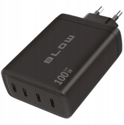 76-031# Ładowarka sieciowa gniazdo usb-cx4 pd 100w gan czarna