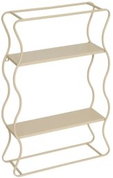 Półka metalowa, falista, beżowa Judy 40x12x58 cm