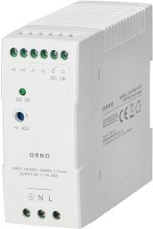 Zasilacz przemysłowy, na szynę DIN, 24VDC, 2,5A, 60W, w plastikowej obudowie