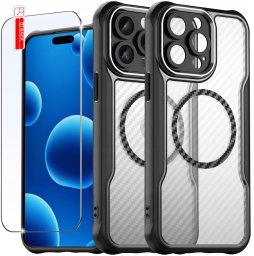 Etui do iPhone 14 Pro Max |do MagSafe, Matowe, Trwałe, Wzmacniane| + Szkło