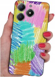 Etui do Realme C61 | C63 WZORY |SILIKONOWE MATT CASE + SZKŁO 9H