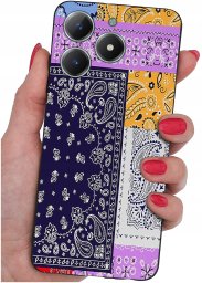 Etui do Realme C61 | C63 WZORY |SILIKONOWE MATT CASE + SZKŁO 9H