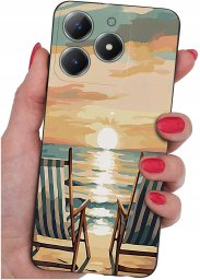 Etui do Realme C61 | C63 WZORY |SILIKONOWE MATT CASE + SZKŁO 9H