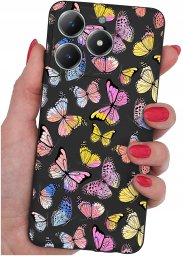 Etui do Realme C61 | C63 WZORY |SILIKONOWE MATT CASE + SZKŁO 9H