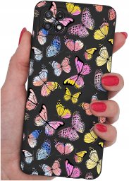 Etui do Samsung A22 5G WZORY |SILIKONOWE MATT CASE + SZKŁO 9H