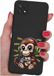 Etui do Samsung A22 5G WZORY |SILIKONOWE MATT CASE + SZKŁO 9H