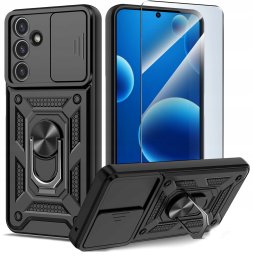 Etui do Samsung A56 5G PANCERNE SLIDE RING CASE + SZKŁO 9H