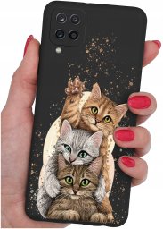 Etui do Samsung Galaxy A12|M12 WZORY |SILIKONOWE MATT CASE + SZKŁO 9H