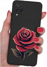 Etui do Samsung Galaxy A12|M12 WZORY |SILIKONOWE MATT CASE + SZKŁO 9H