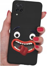 Etui do Samsung Galaxy A12|M12 WZORY |SILIKONOWE MATT CASE + SZKŁO 9H