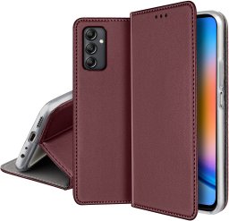 krainaGSM ETUI skórzane do GALAXY A15 magnetyczne BOOK CASE tok SZKŁO 9H
