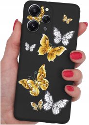 krainaGSM Etui do Xiaomi Redmi 12 4G WZORY |SILIKONOWE MATT CASE + SZKŁO 9H
