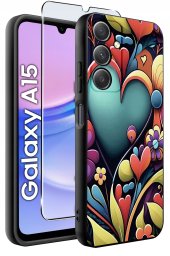 ETUI do Samsung A15 4G | 15 5G WZORY | SILIKONOWE MATT CASE + SZKŁO 9H