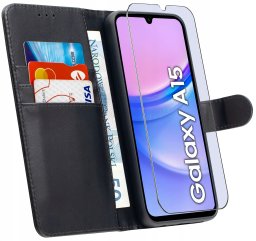 krainaGSM ETUI do Samsung A15 5G | Skórzany portfel book tokra case classic + SZKŁO