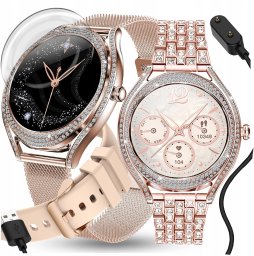 SMARTWATCH DAMSKI ZEGAREK ROZMOWY POWIADOMIENIA SPORT ZDROWIE J. POLSKI