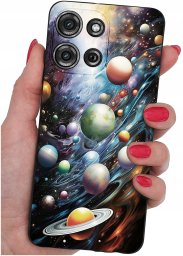krainaGSM Etui do Motorola G75 5G | WZORY | SILIKONOWE MATT SZKŁO 9H