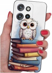krainaGSM Etui do Motorola Moto EDGE 50 Neo WZORY |SILIKONOWE MATT CASE + SZKŁO 9H