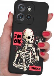 Etui do Motorola Moto EDGE 50 Neo WZORY |SILIKONOWE MATT CASE + SZKŁO 9H