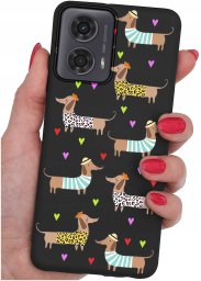 krainaGSM Etui do Motorola Moto G24 |G24 POWER |G04 |E14 WZORY |SILIKONOWE MATT SZKŁO