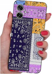 krainaGSM Etui do Motorola Moto G55 5G WZORY |SILIKONOWE MATT CASE + SZKŁO 9H
