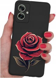 krainaGSM Etui do Motorola Moto G55 5G WZORY |SILIKONOWE MATT CASE + SZKŁO 9H